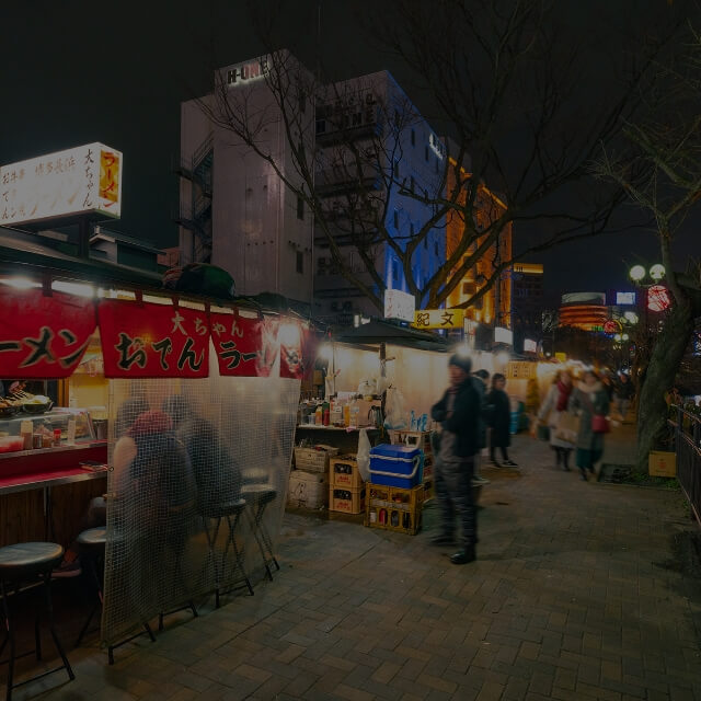Nakasu Yatai Street (Food stall street) 1 minute by walk